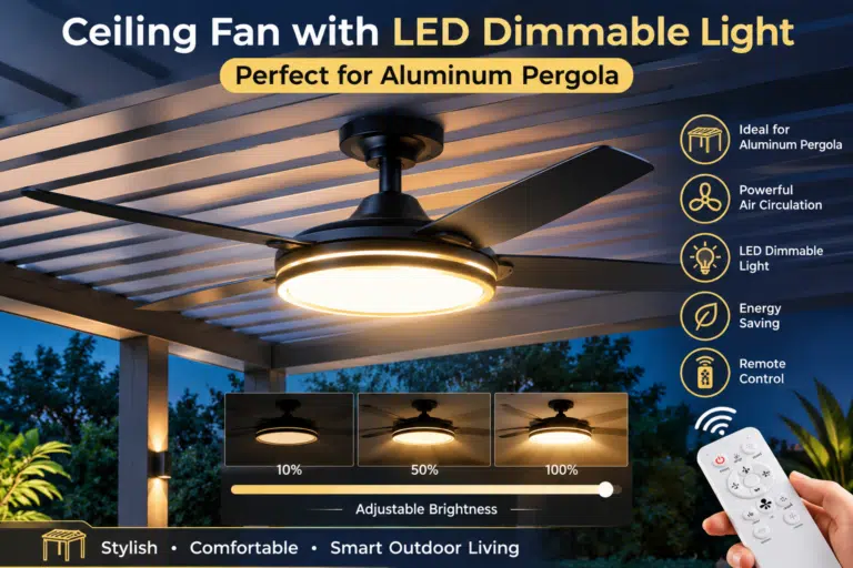 Ceiling Fan With LED Dimmable Light