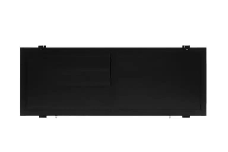 Linea Sliding Gate Overlap 16 x 6 ft Panels with 4 inch Slats (Matte Black Color)