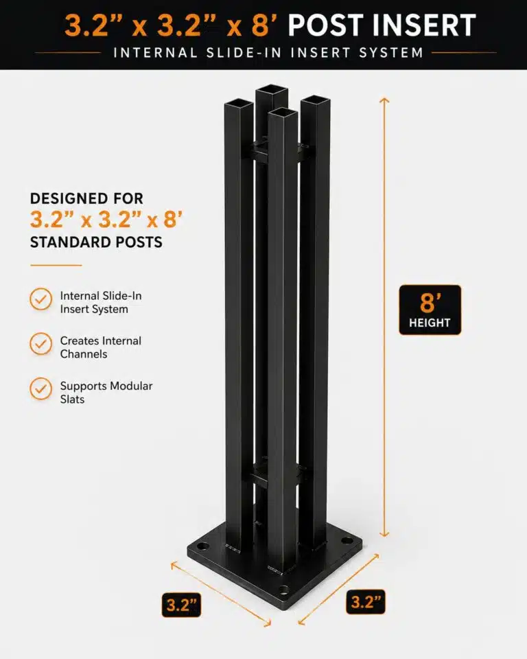 Insert for 3.2 x 3.2 in x 8 ft Post