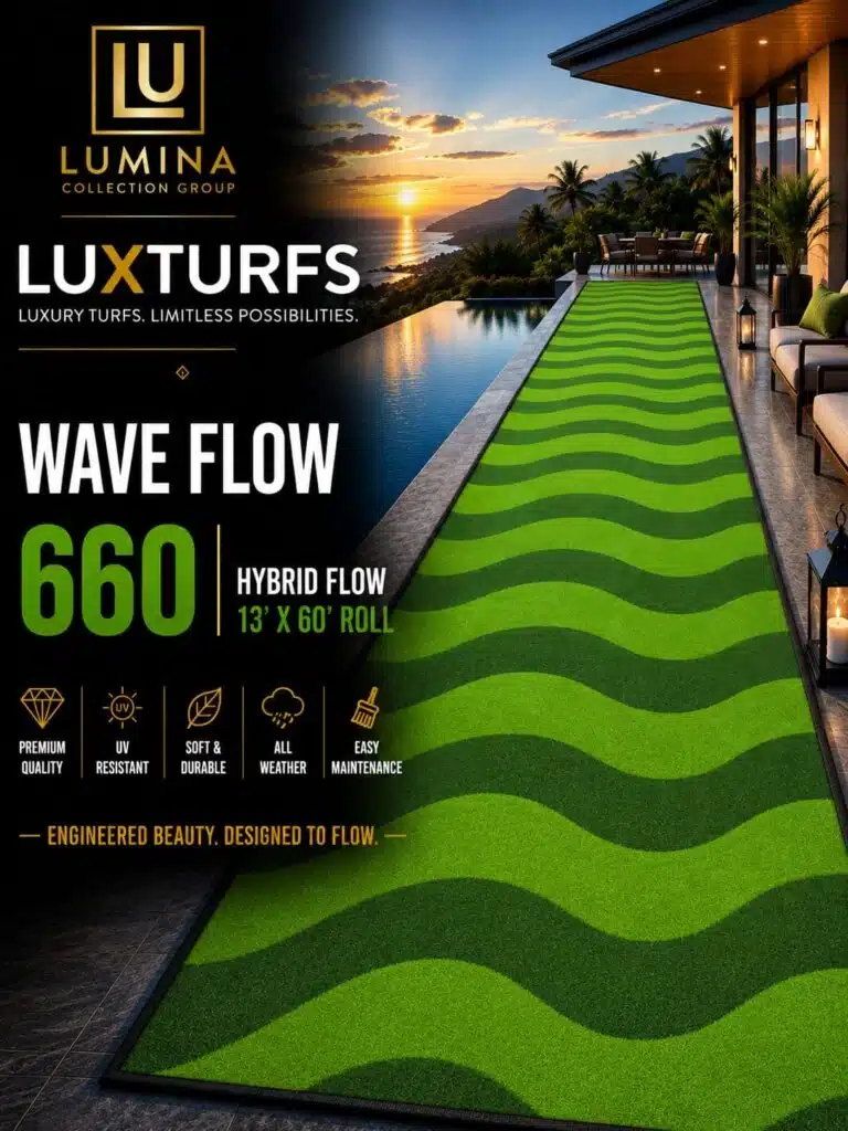 LUX WaveFlow 660 Flat Effect Artificial Turf