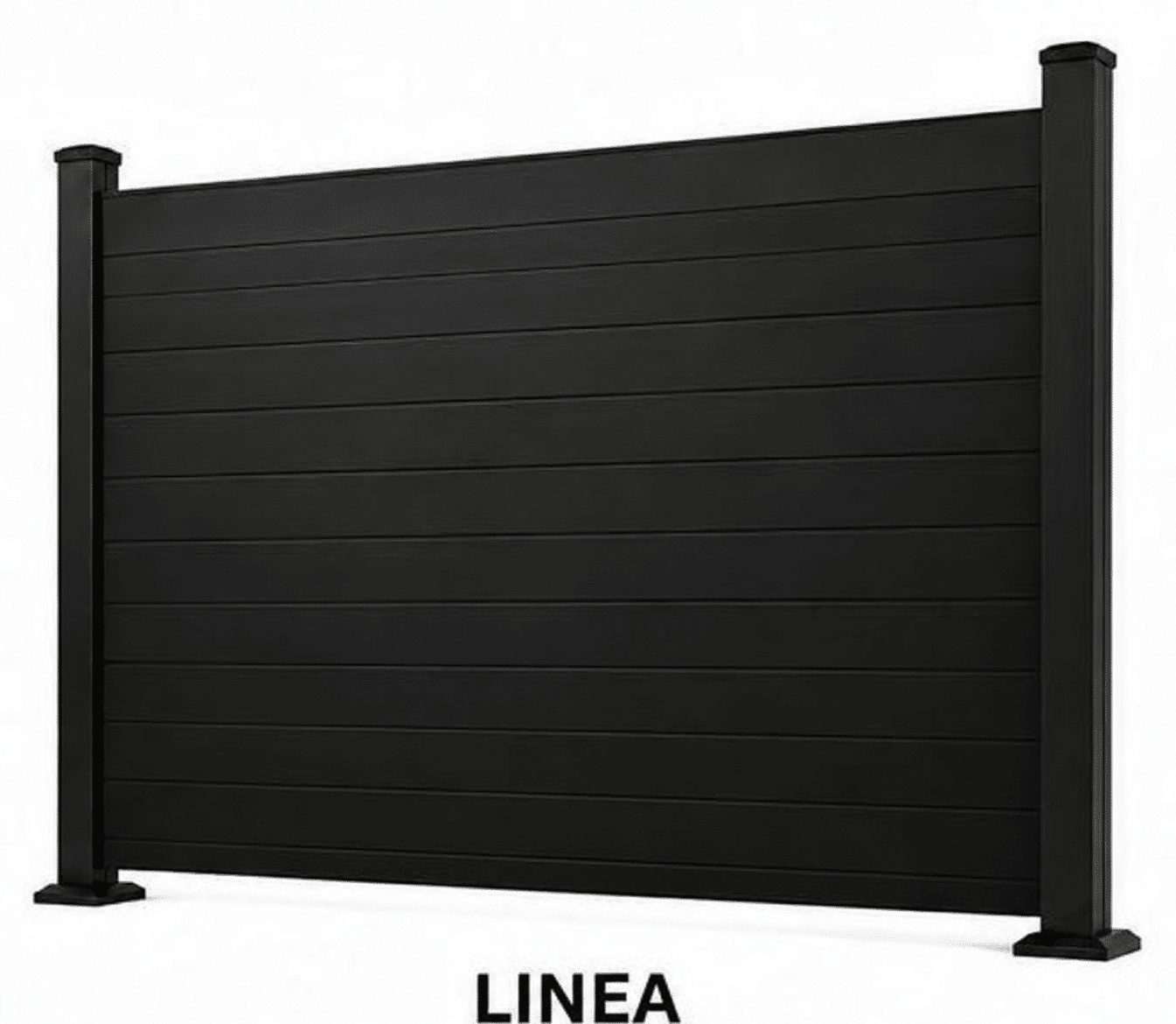 Linea overlapping slat aluminum fence panel