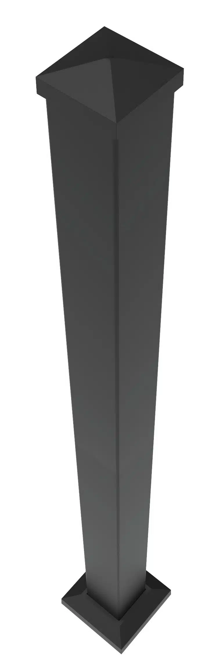 WPC Pedestrian Gate Aluminum Post + Side Cover + Aluminum Cap (WPC Pedestrian Gate Post 3pcs)