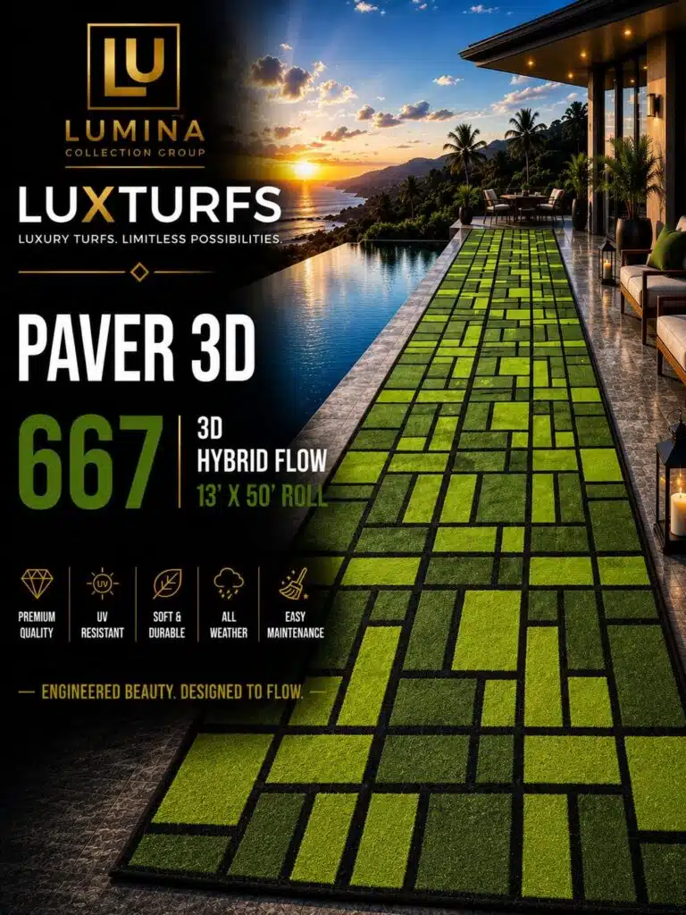LUX Paver 667 3D Effect Artificial Turf