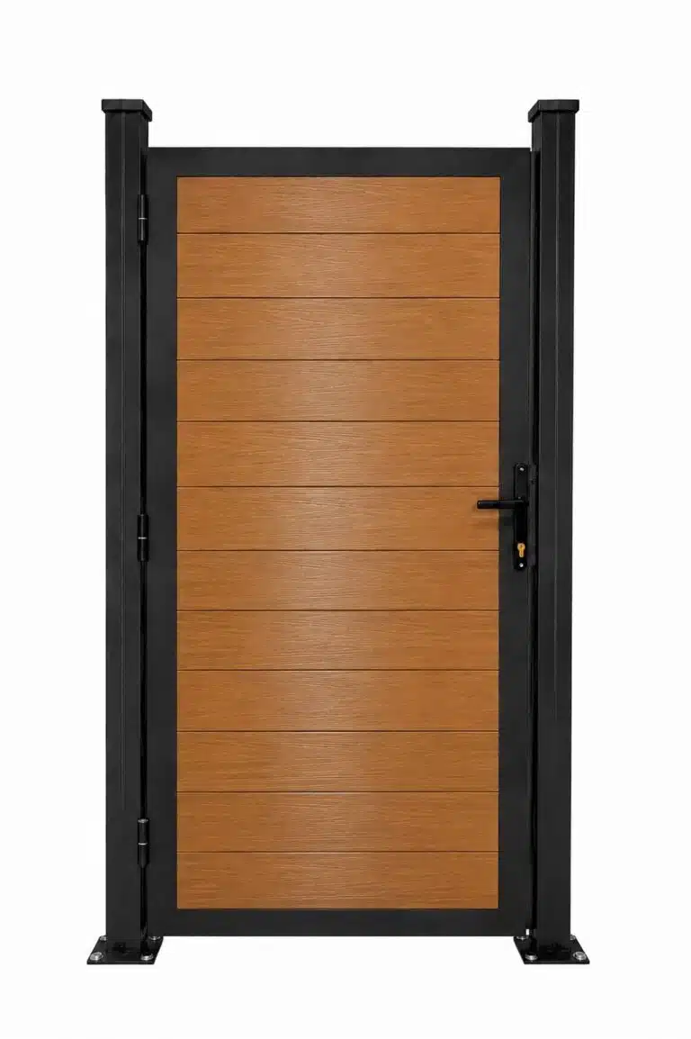 WPC Pedestrian Gate Panel 3 x 6 ft LU006 (Teak Color)