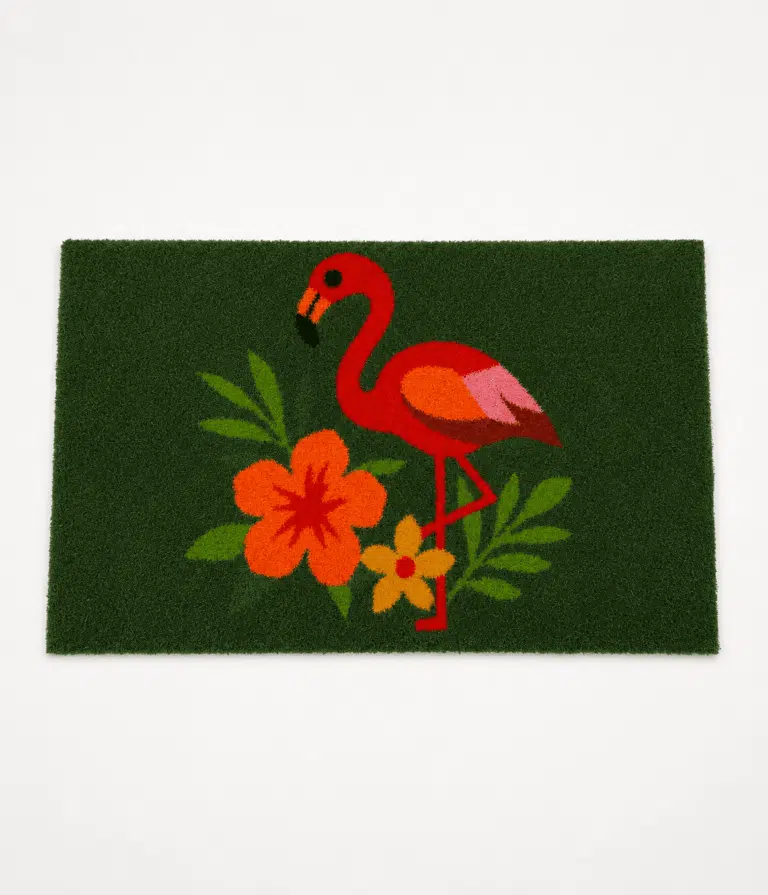 Flamingo Bloom 3 x 5 ft Flat Effect Floor Mat