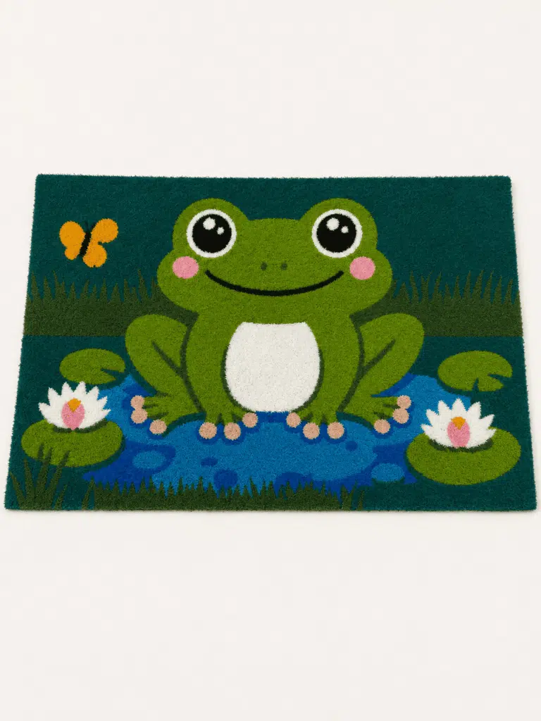 Lily Frog 3 x 5 ft Flat Effect Floor Mat