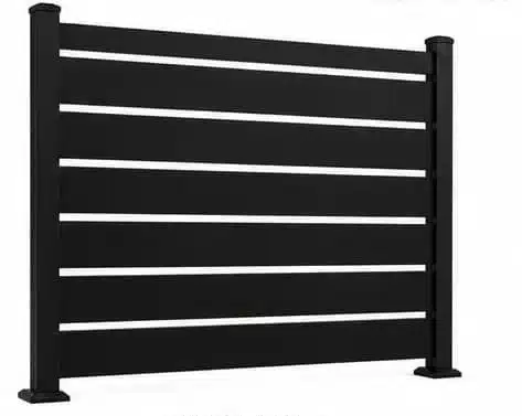 Ridgeline aluminum pool fence panel with 4 inch horizontal slats