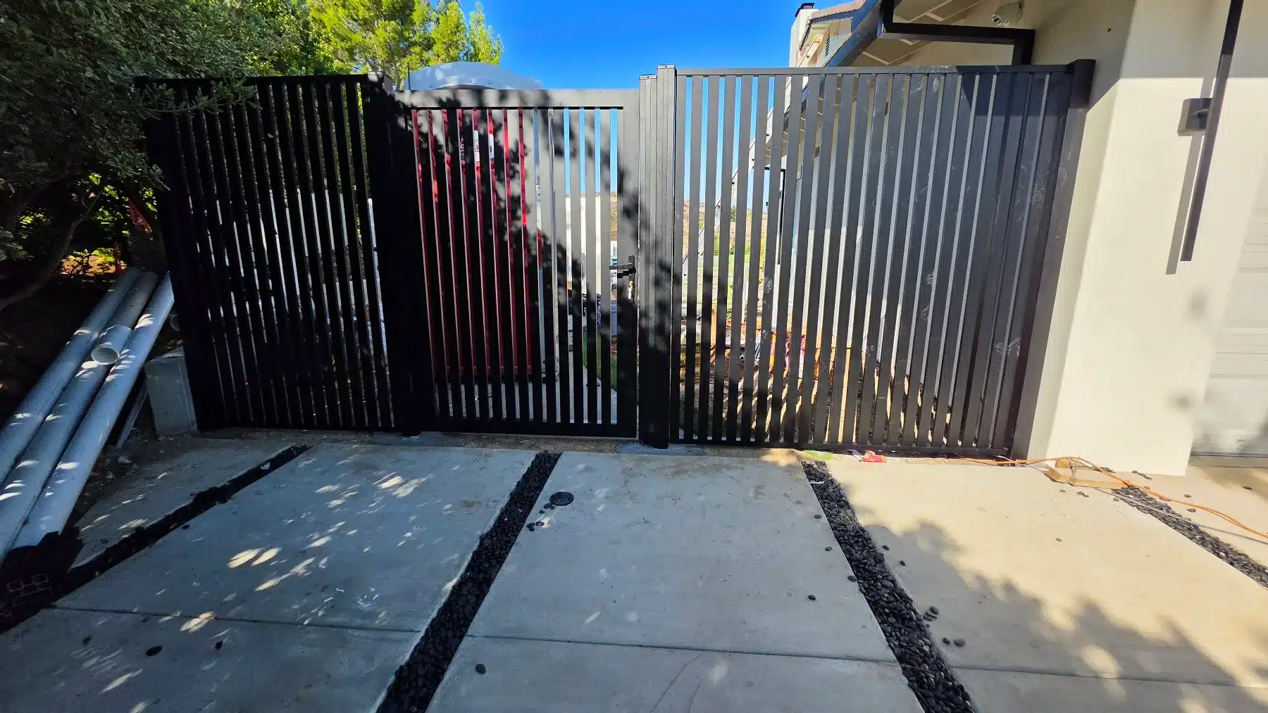 Hampton driveway gate at a Westlake Village home